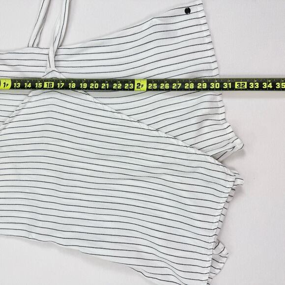 Roxy Women's Intense Sunrise Faux Wrap Romper Medium White Stripe - Picture 15 of 16